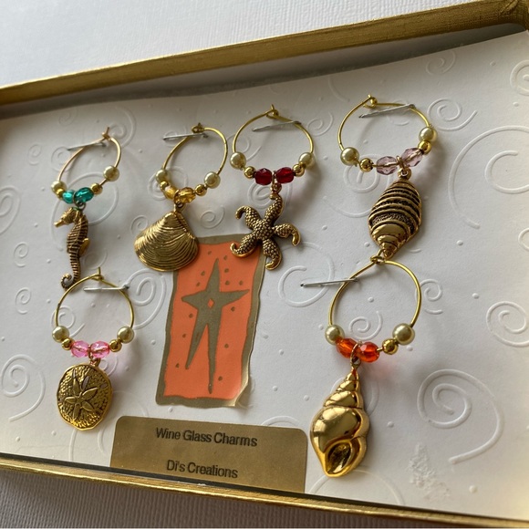 Seaside Wine Glass Charms - Picture 4 of 4
